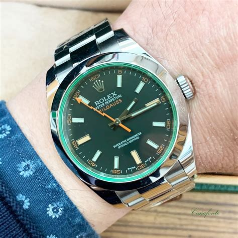 rolex milgauss vetro kopen|Rolex Milgauss 40MM IN ACCIAIO VETRO VERDE .